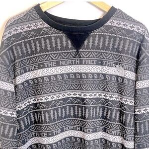 The North Face Crewneck Long Sleeve Shirt Men’s Size XL Gray Winter Alpine